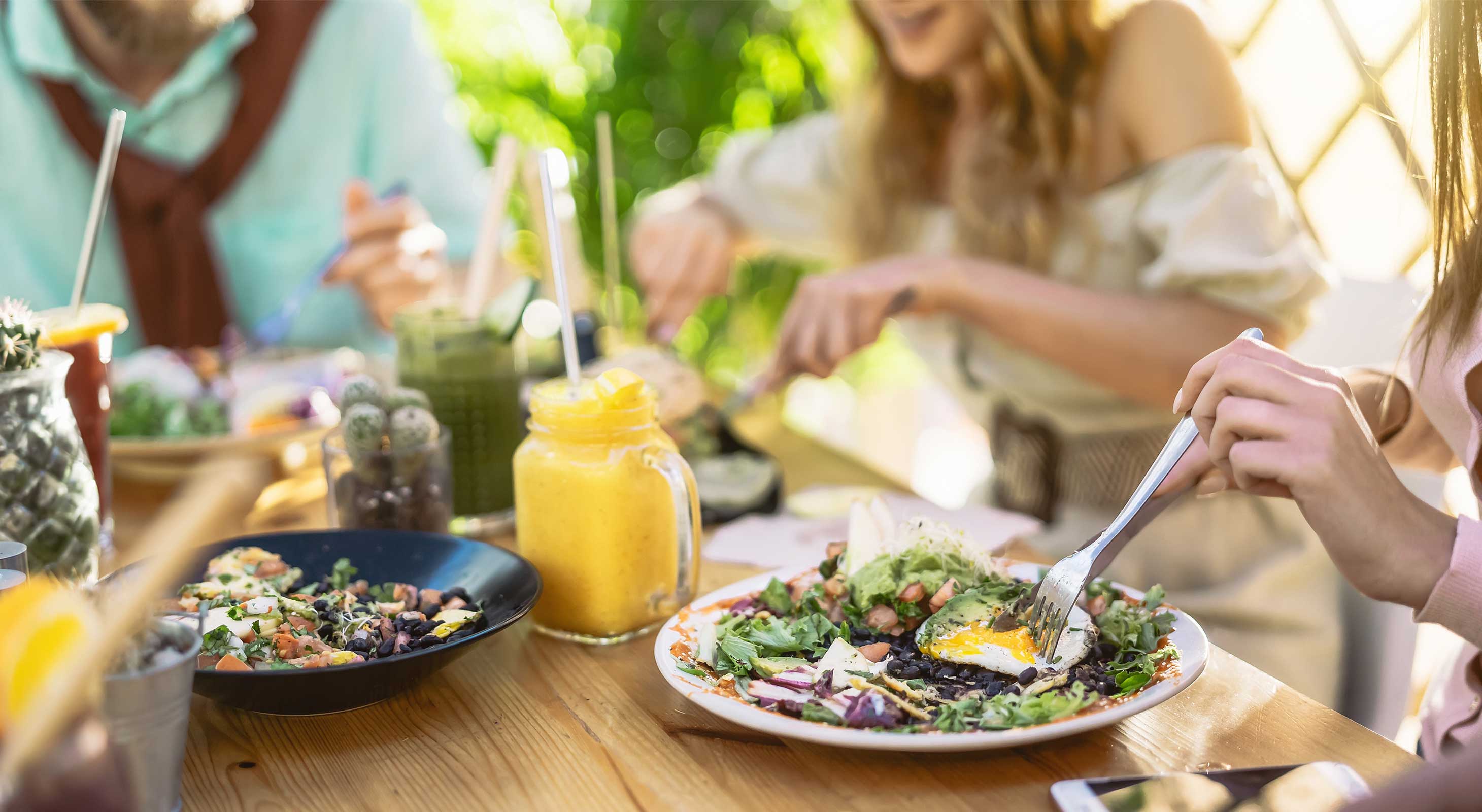 Friends having brunch