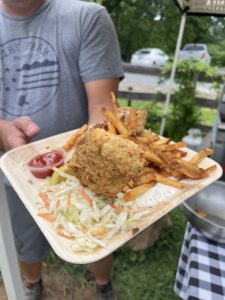 Fish Fry Friday Plate at Dirt Farm Brewing Loudoun County Brewery