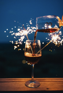 Red Wine and Sparklers 