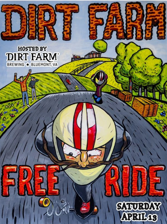 dirt farm freeride poster for loudoun county brewery event